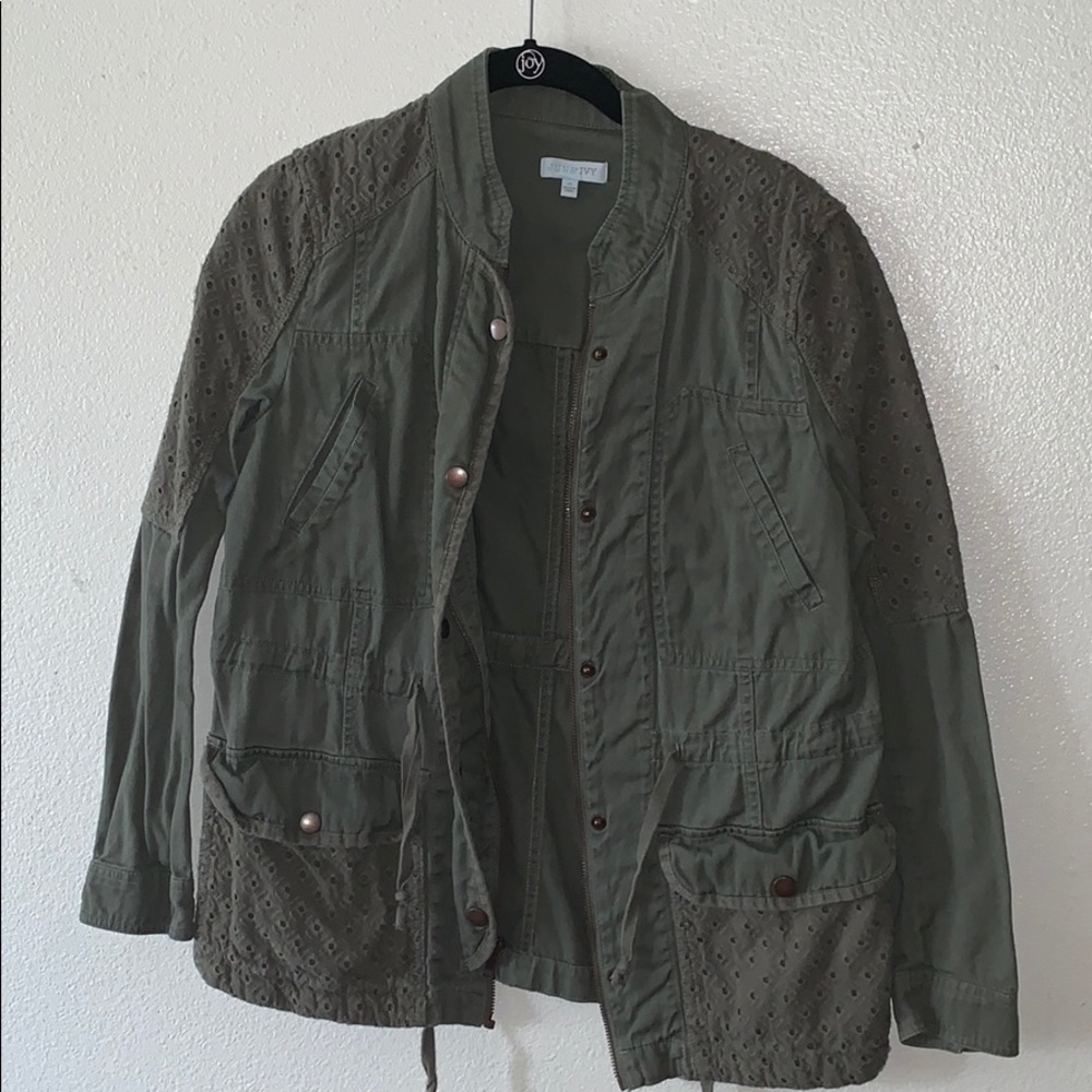 Green Detailed Army Jacket